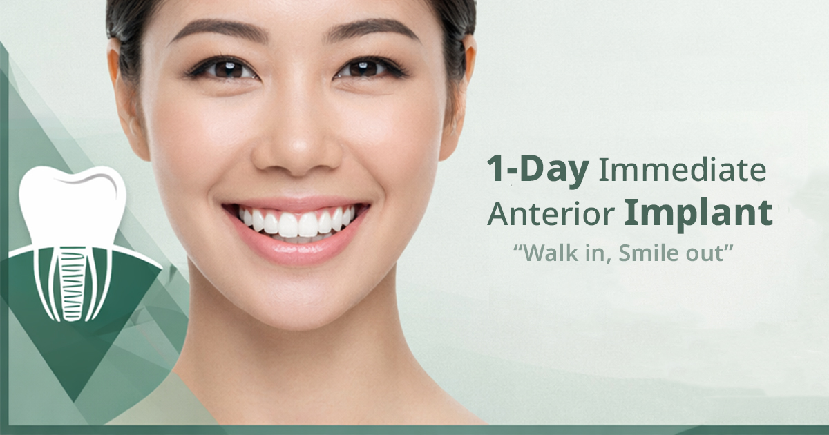 1-Day Immediate Anterior Dental Implant Procedure Bangkok GDC